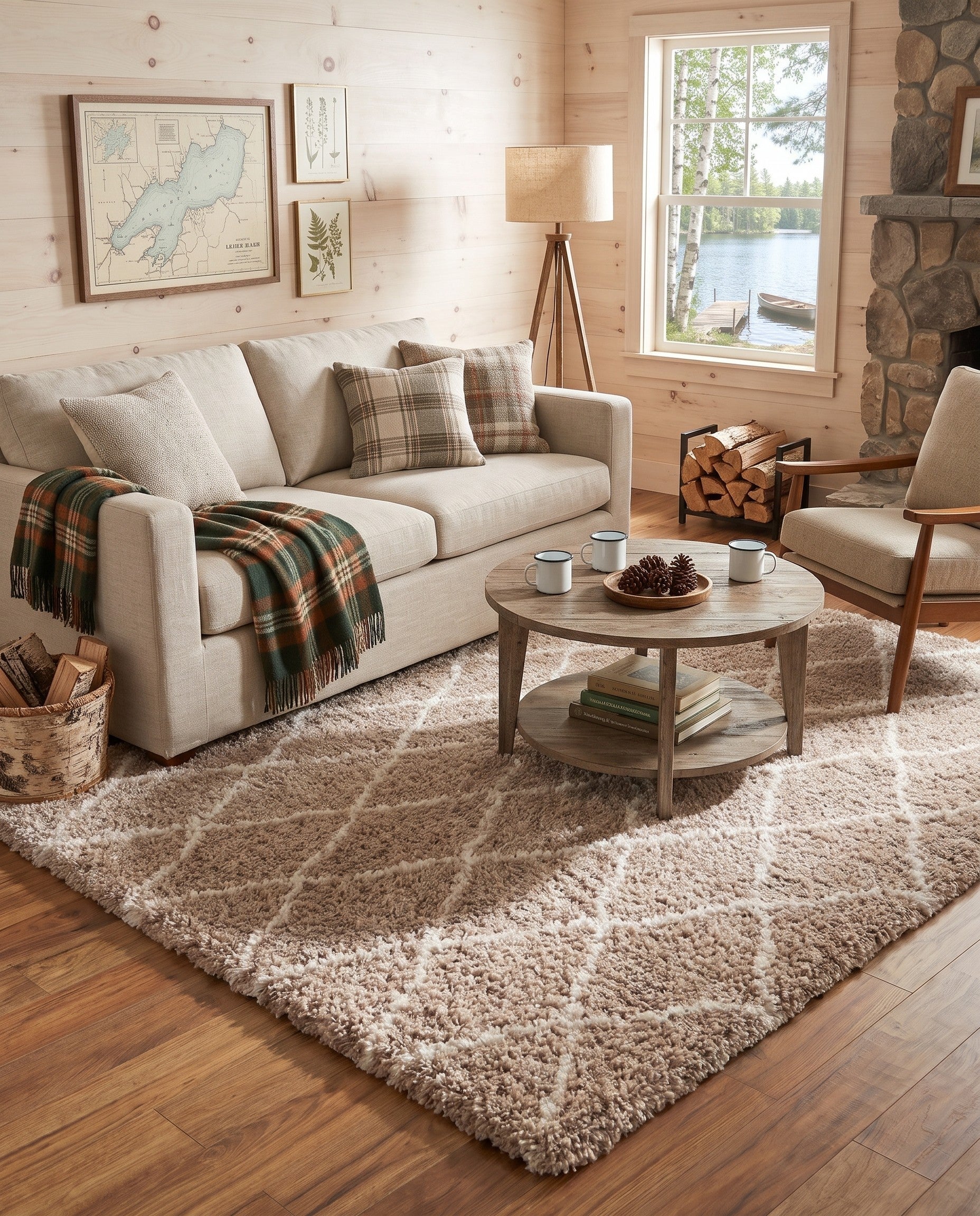 Taupe Moroccan Shag Rug