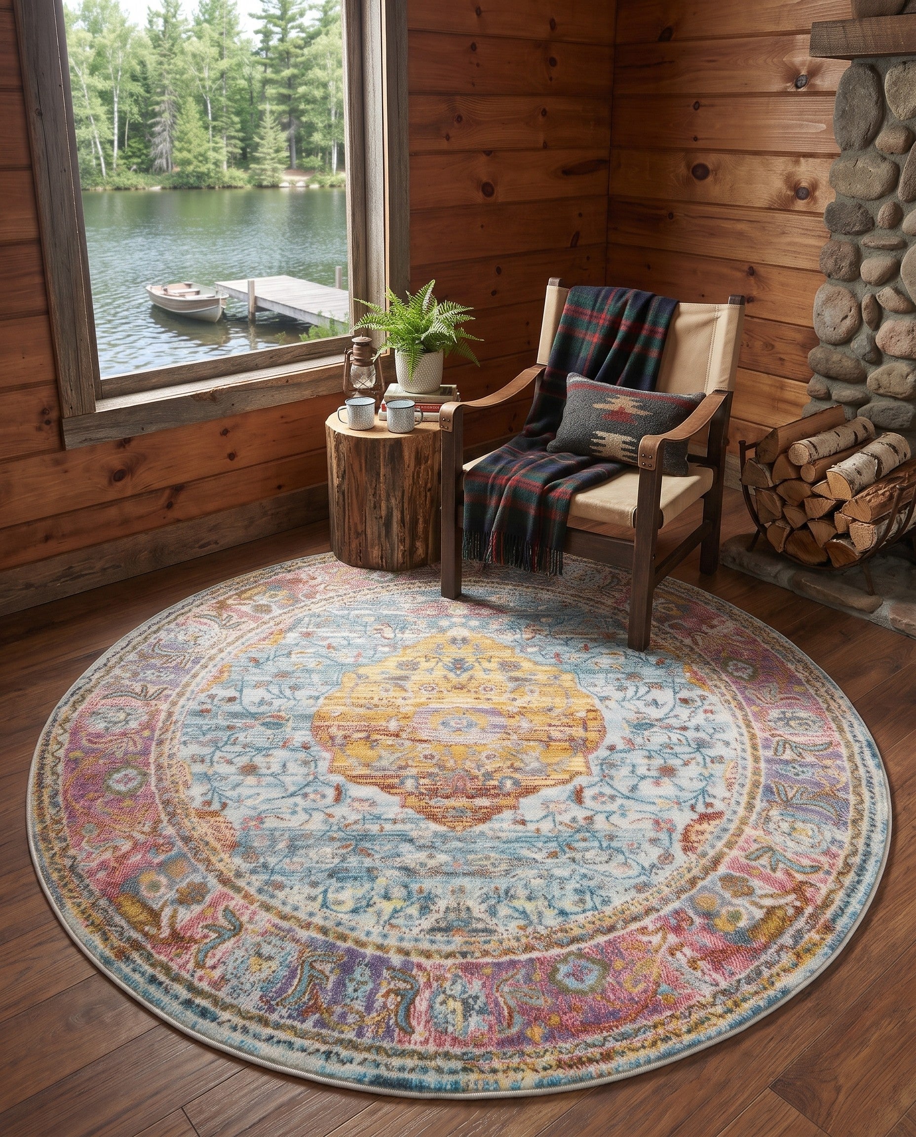 5' 5 x 5' 5 Santiago Round Rug
