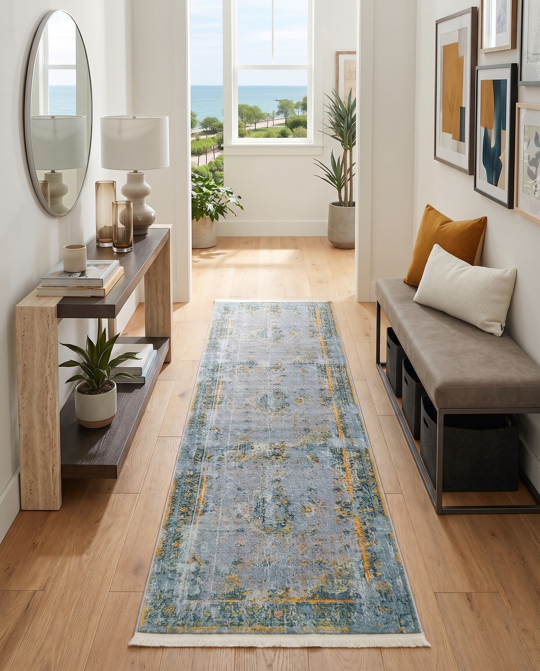 2' 7 x 10' Santiago Runner Rug