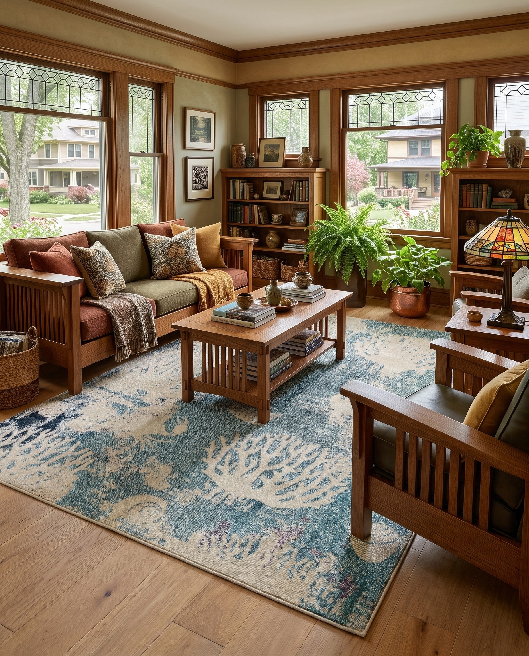 Light Blue Washable Amalfi Rug