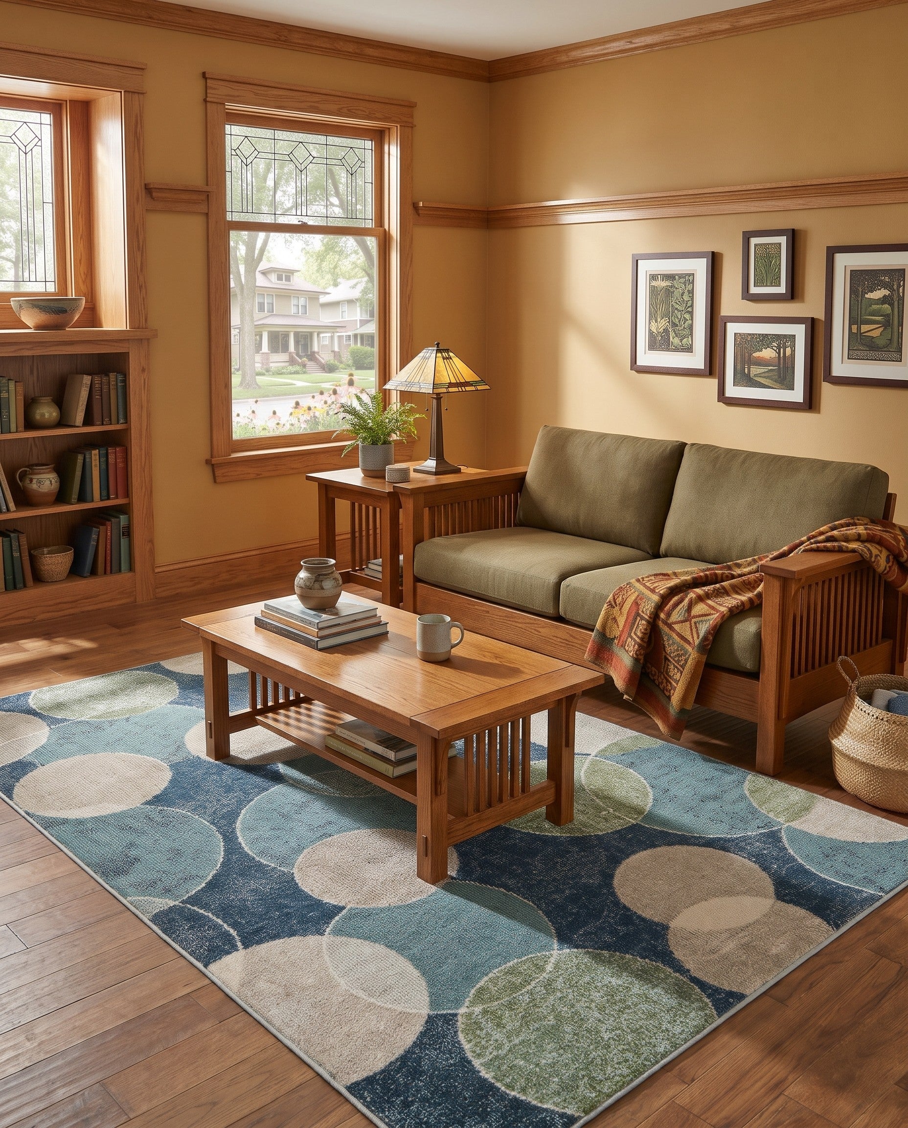 Navy Blue Washable Theia Rug