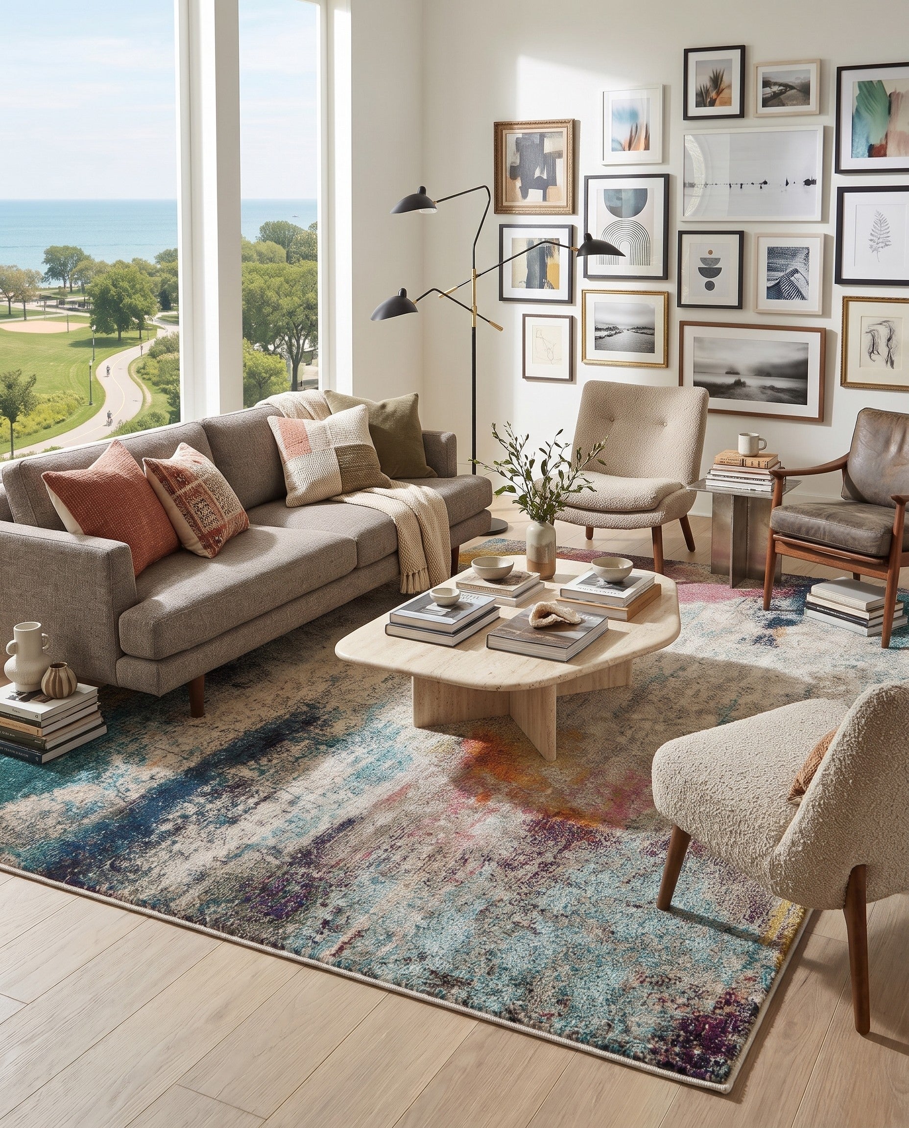 5' x 8' Washable Theia Rug