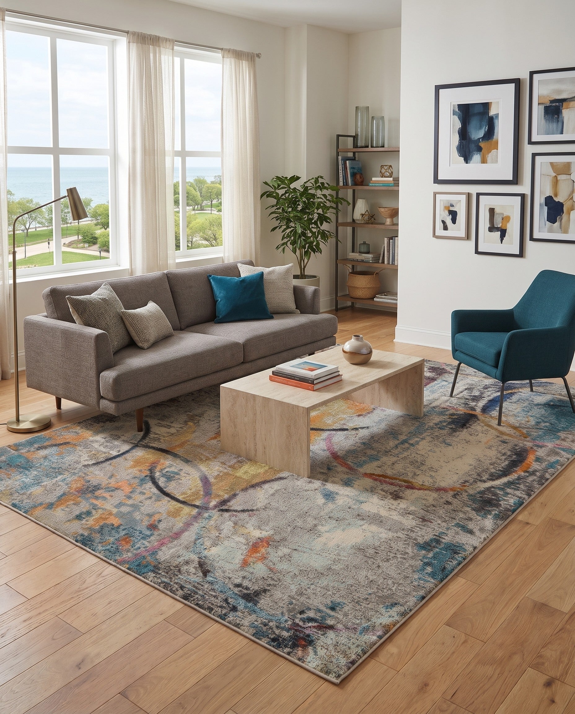 8' x 10' Washable Theia Rug