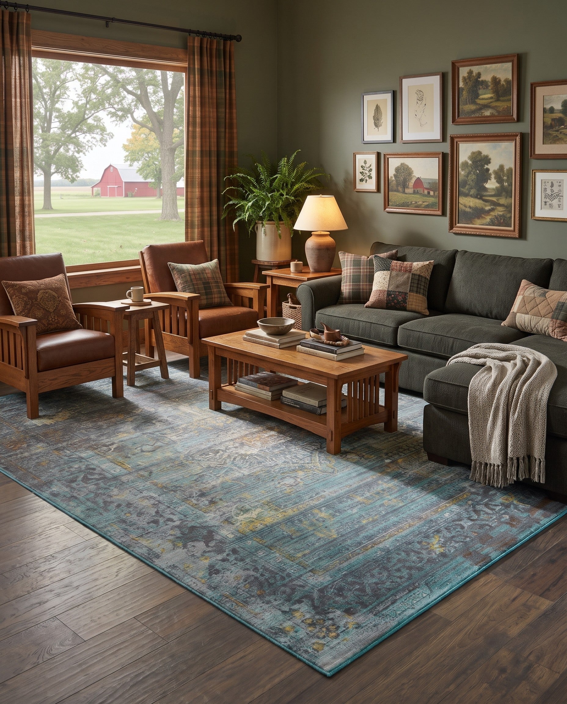 Turquoise Santiago Rug
