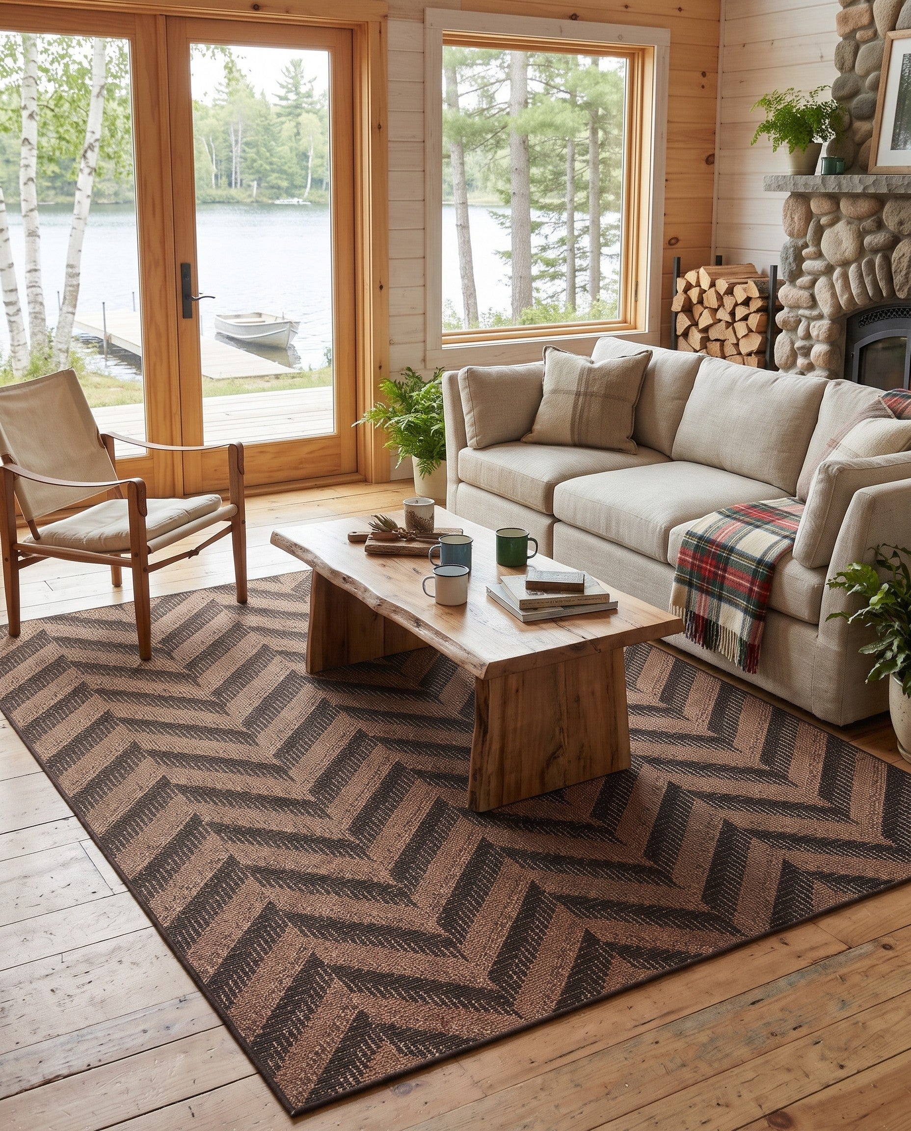 6' x 9' Easy-Clean Florian Modern Indoor / Outdoor Rug