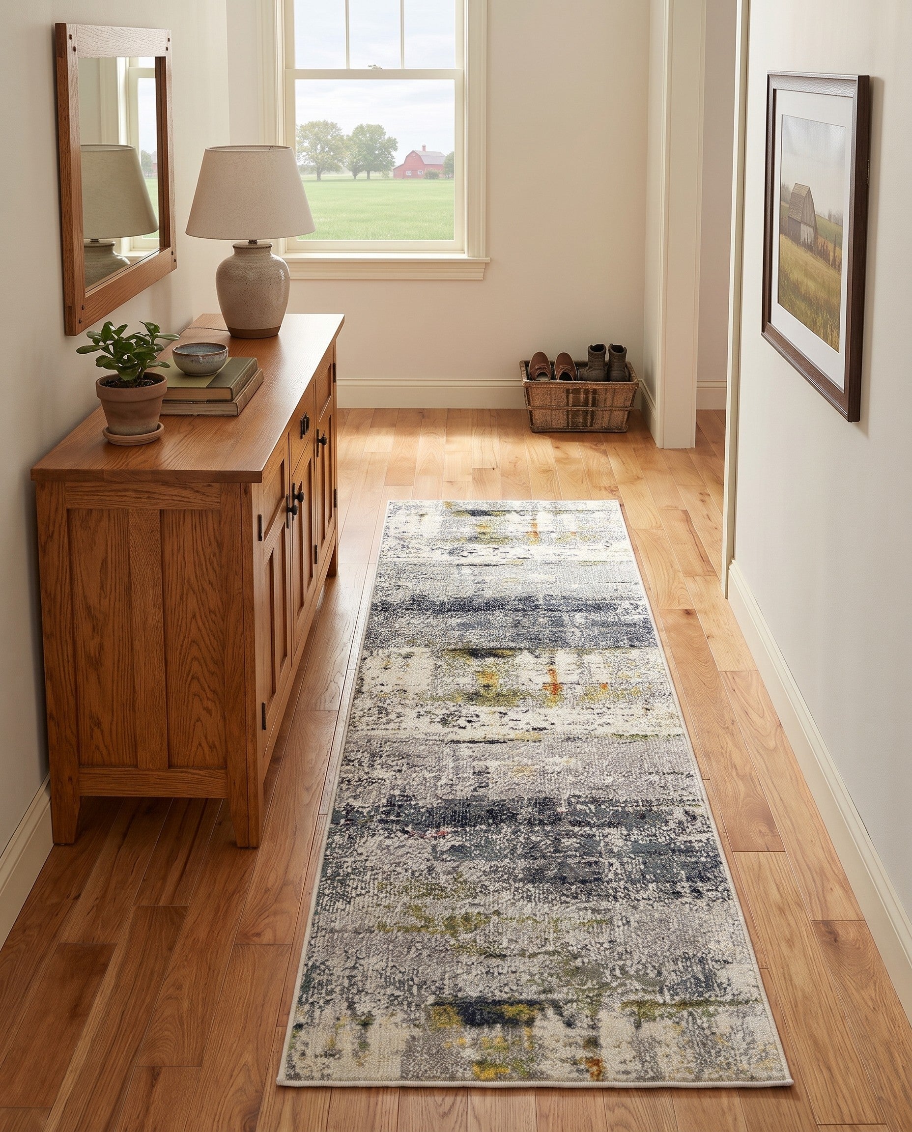 2' 2 x 6' 9 Washable Theia Runner Rug
