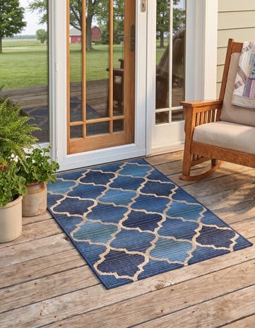 2' 2 x 3' Easy-Clean Lattice Preston Indoor / Outdoor Rug