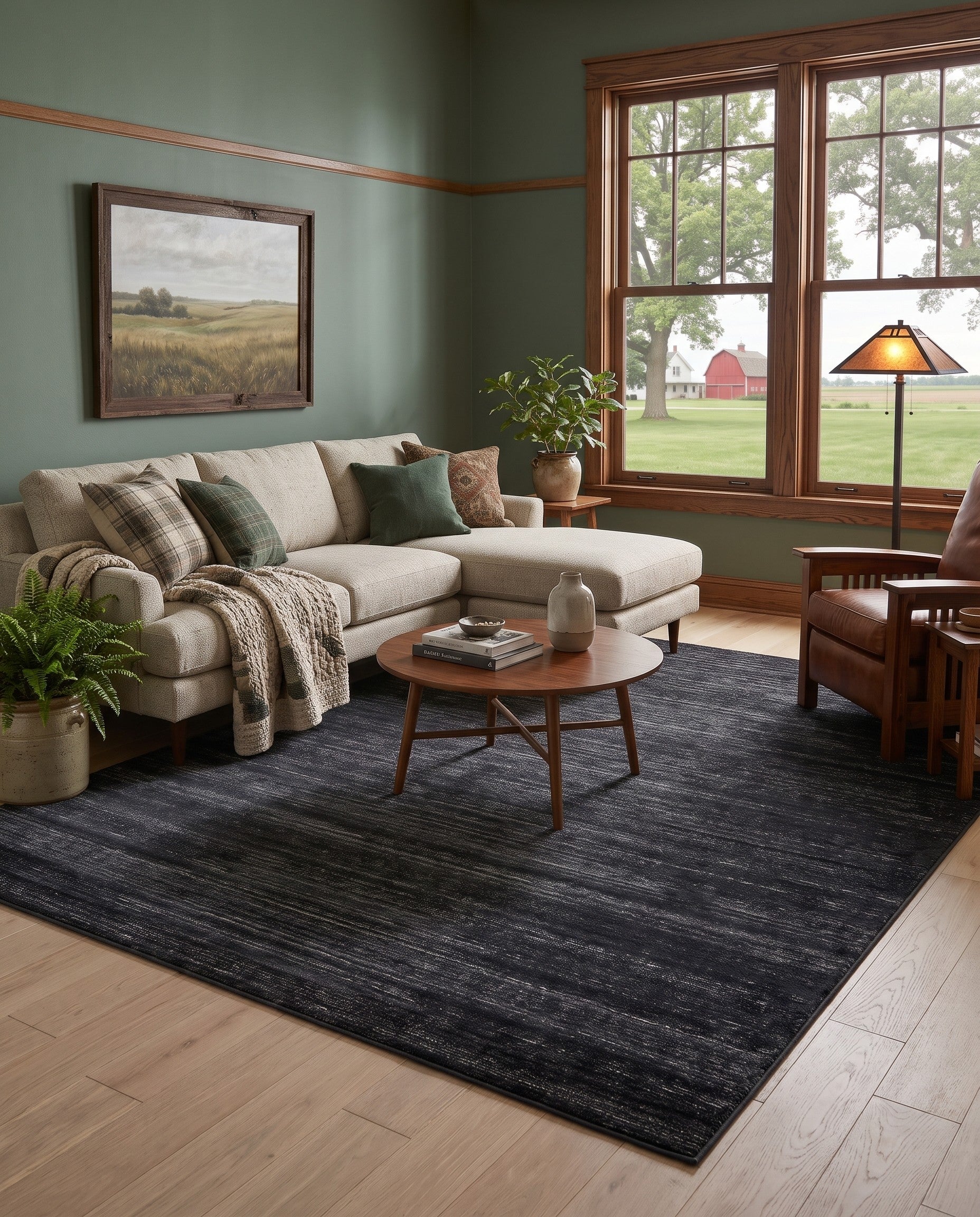 Jill Zarin Navy Blue Uptown Madison Avenue Rug