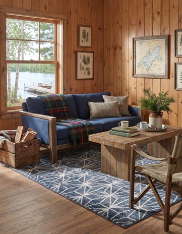 Jill Zarin Navy Blue Uptown Fifth Avenue Rug