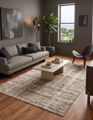Jill Zarin Light Brown Uptown Lexington Avenue Rug