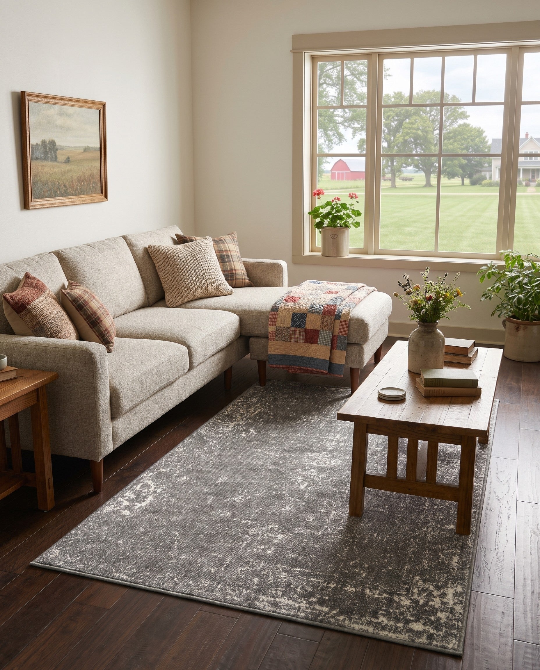 Dark Gray Monte Carlo Rug