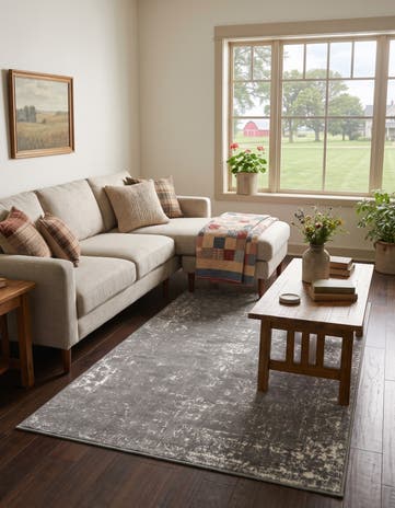 Dark Gray Monte Carlo Rug