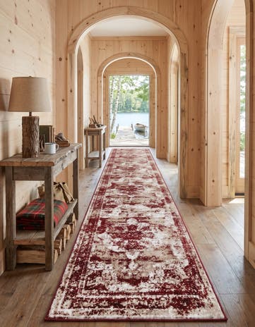 Burgundy Monte Carlo Runner Rug