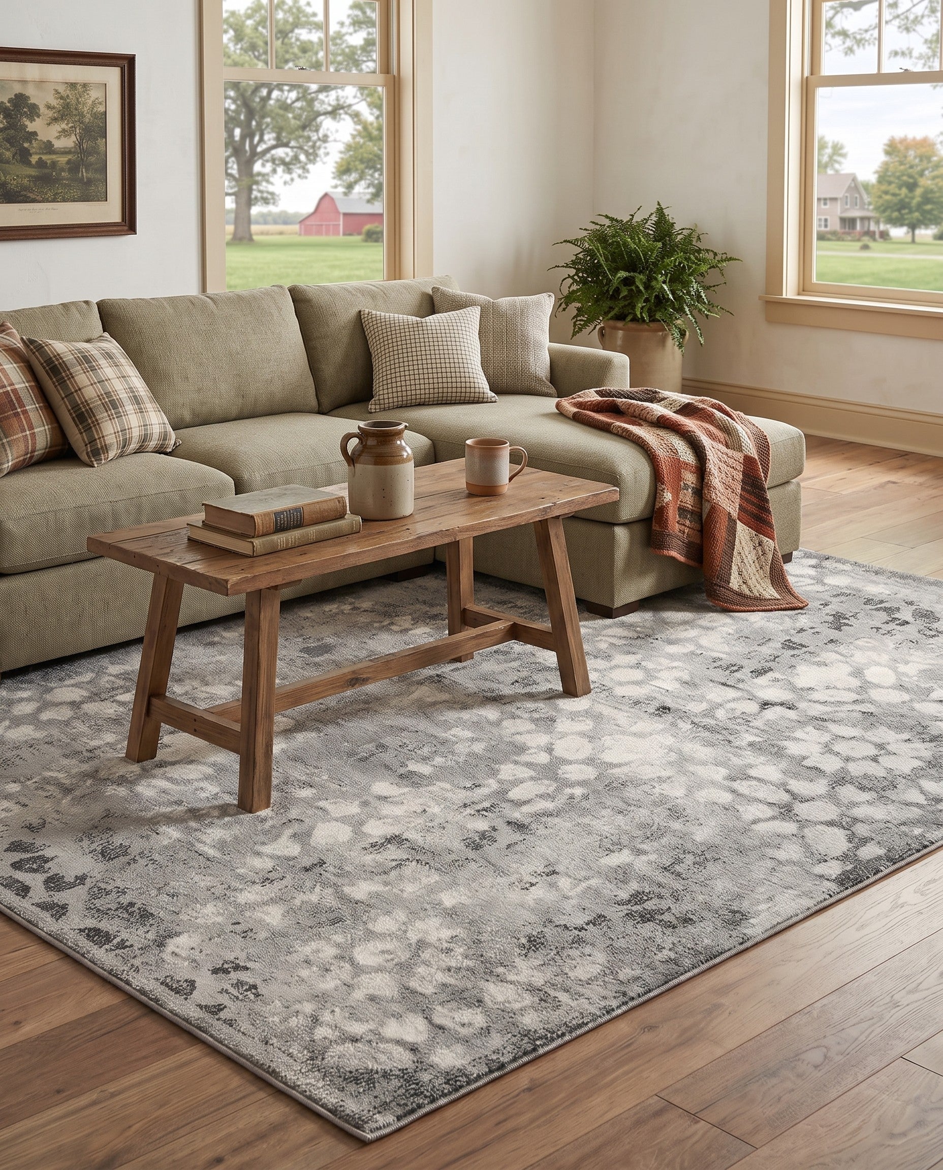 Dark Gray Monte Carlo Rug