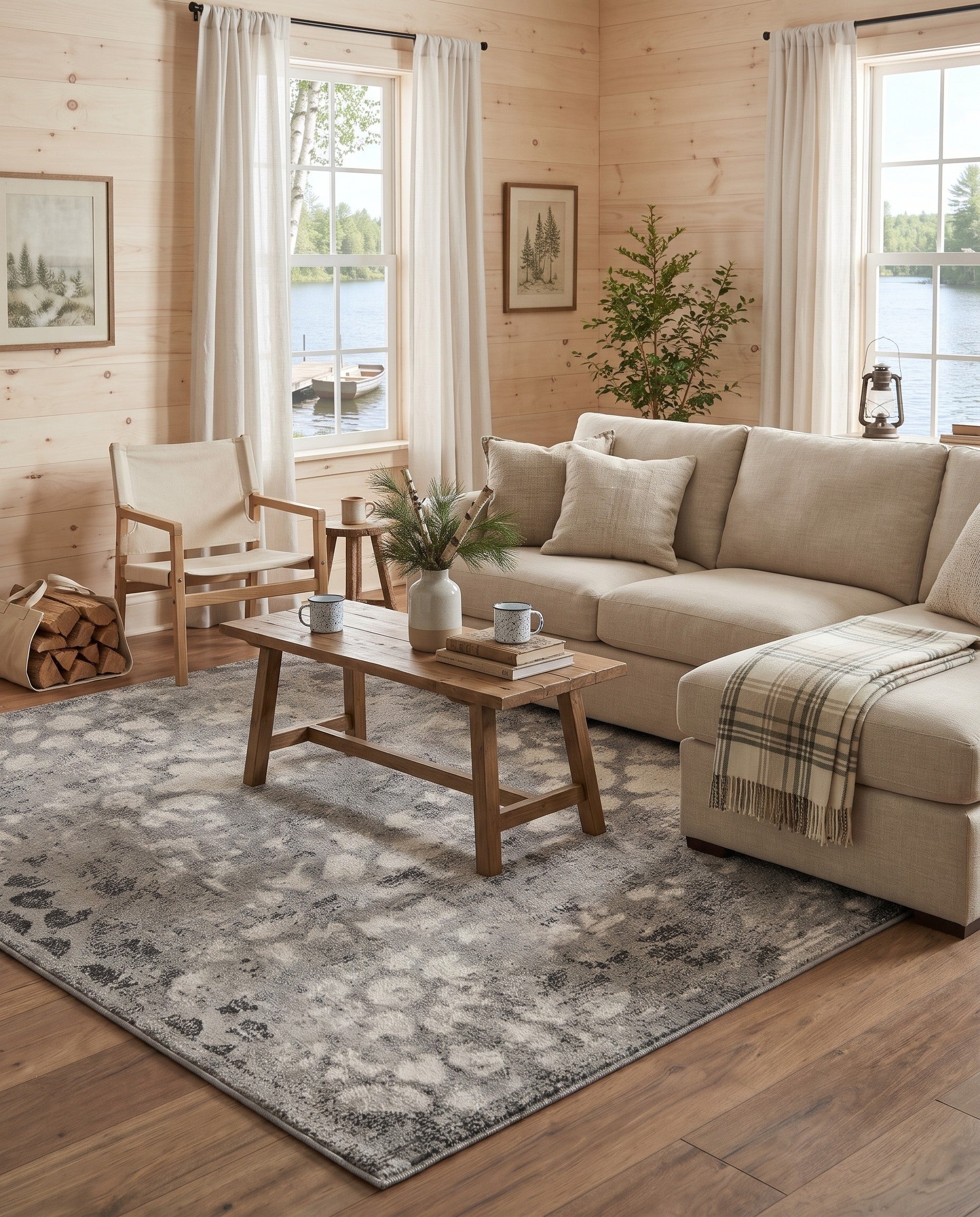 Dark Gray Monte Carlo Rug