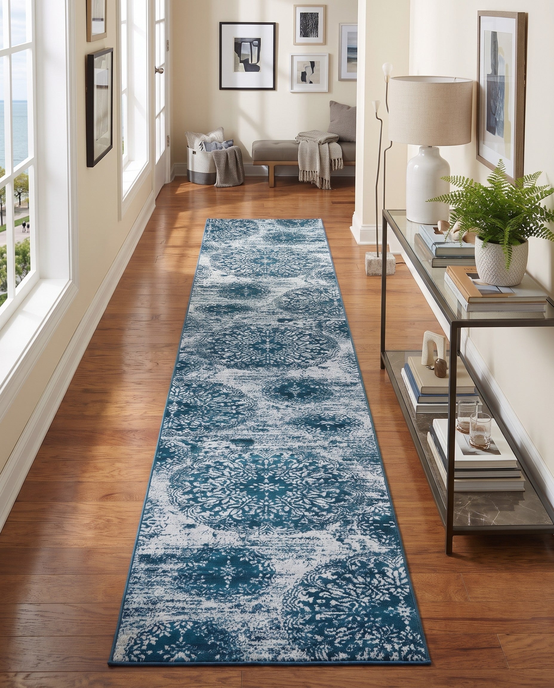 Blue Monte Carlo Runner Rug