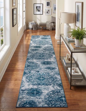 Blue Monte Carlo Runner Rug