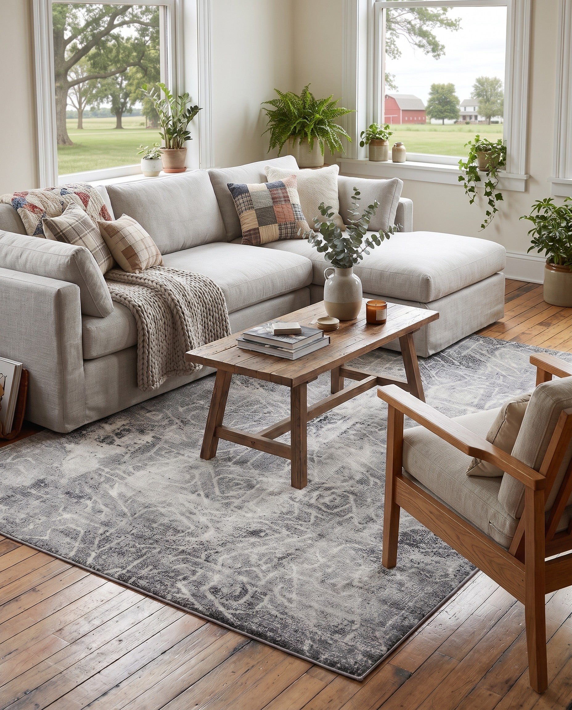 Dark Gray Monte Carlo Rug