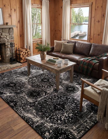 Black Monte Carlo Rug