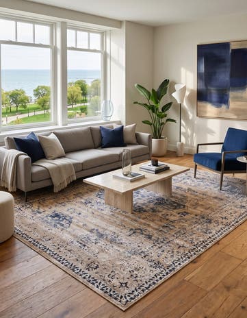 Dark Blue Eliza Rug