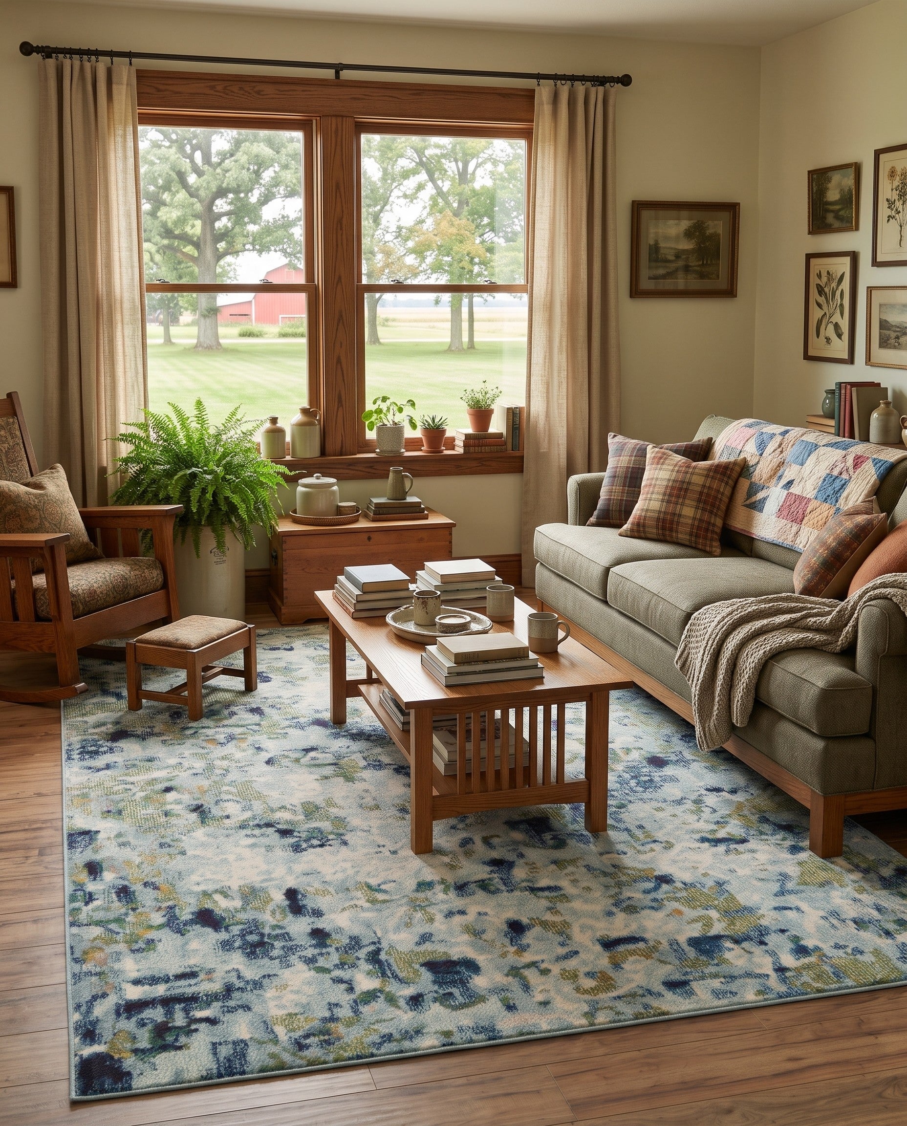 5' x 8' Washable Theia Rug