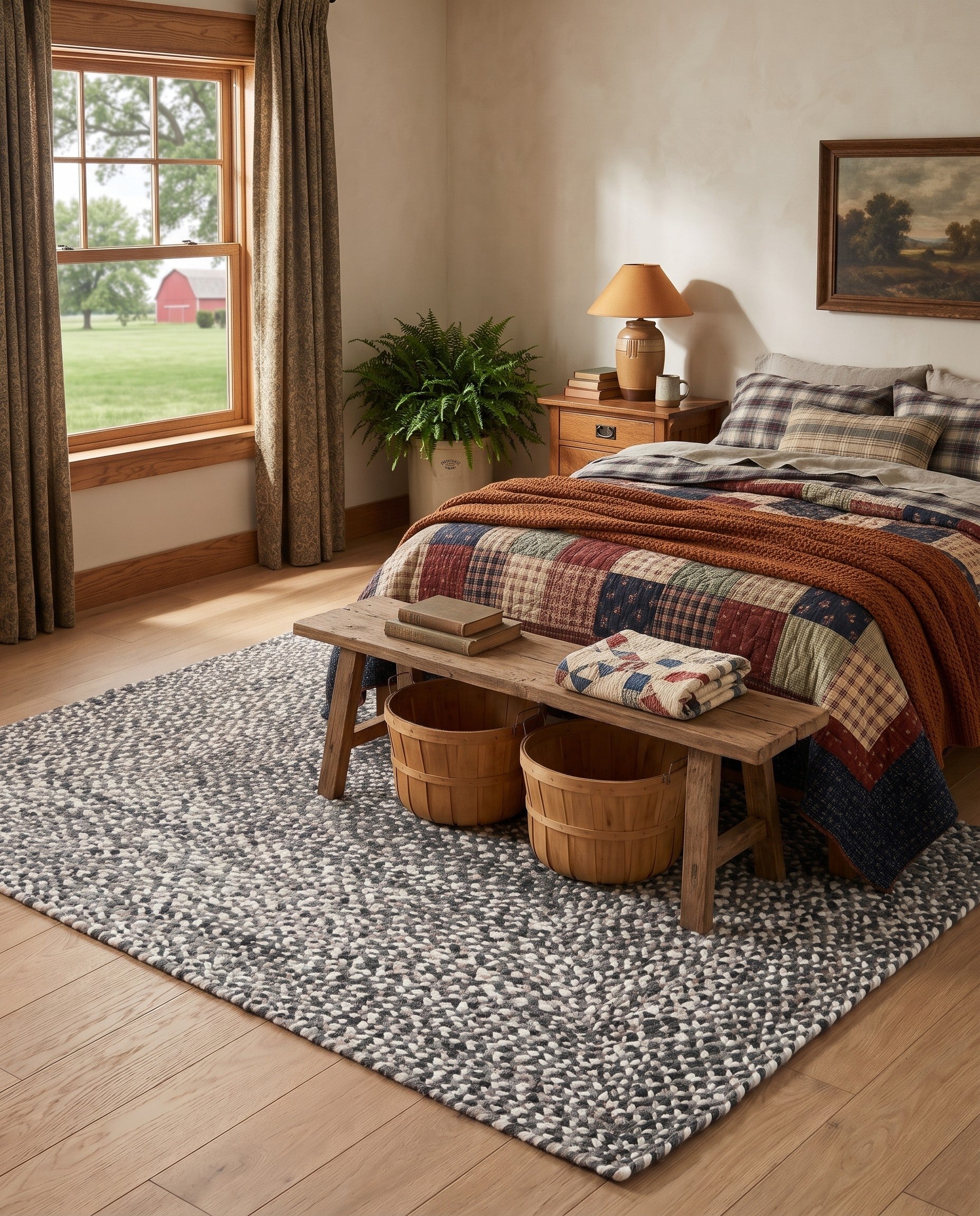 Gray Handmade Braided Chindi Rug