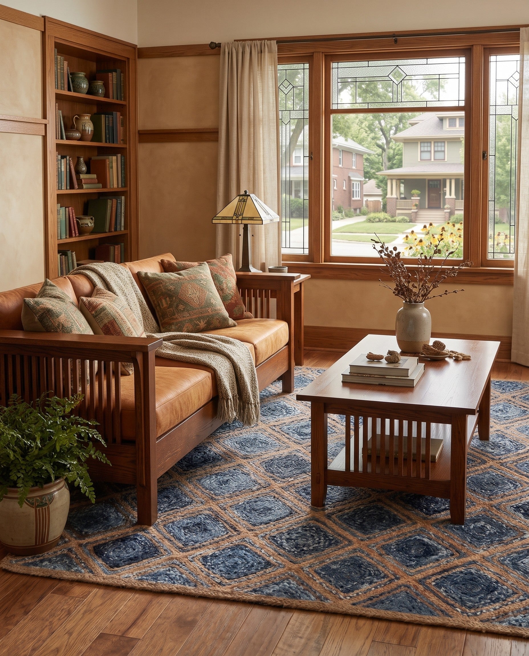 6' 1 x 9' Handmade Braided Jute Sawyer Rug