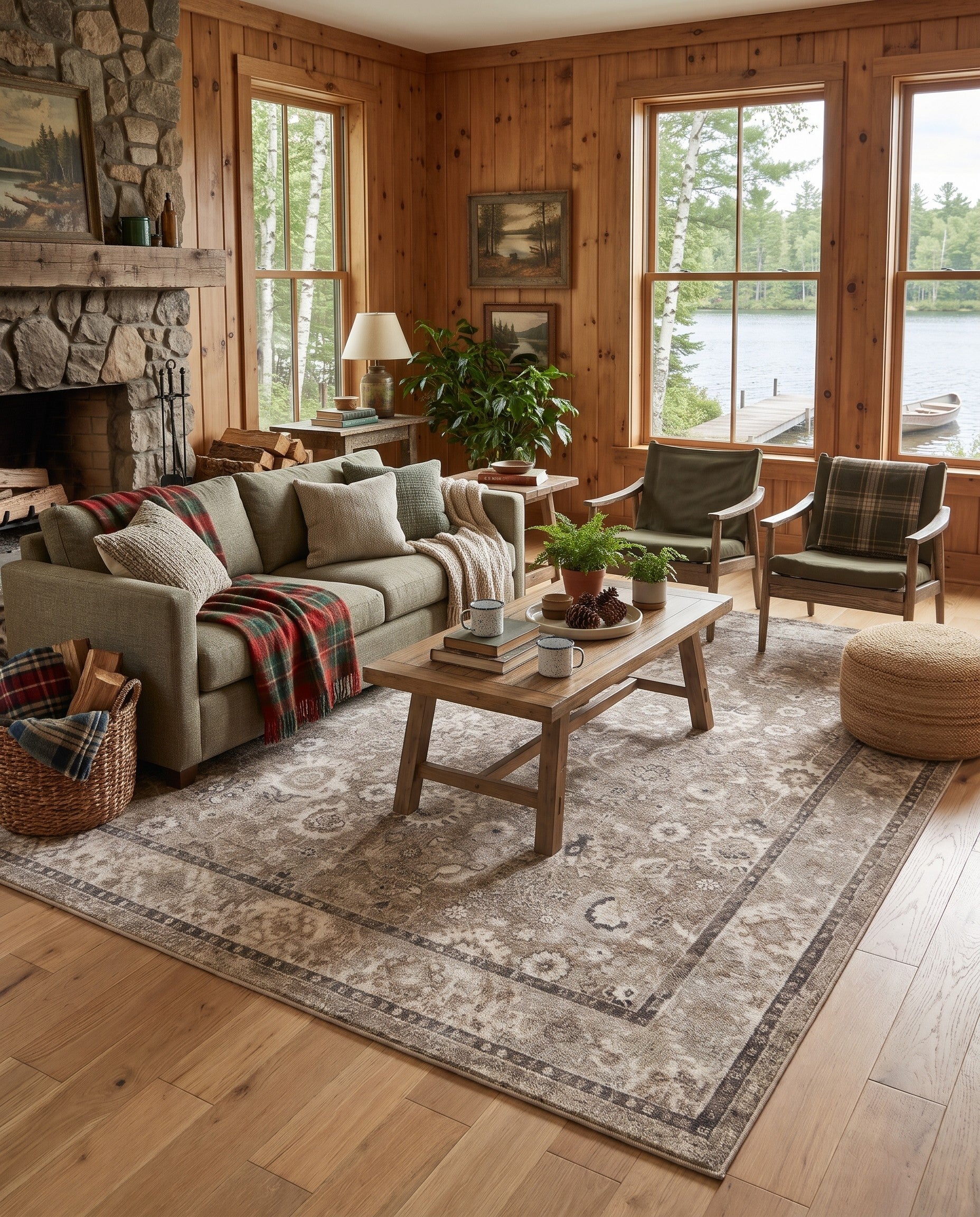 Beige and Brown Madeline Rug
