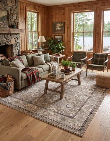 Beige and Brown Madeline Rug