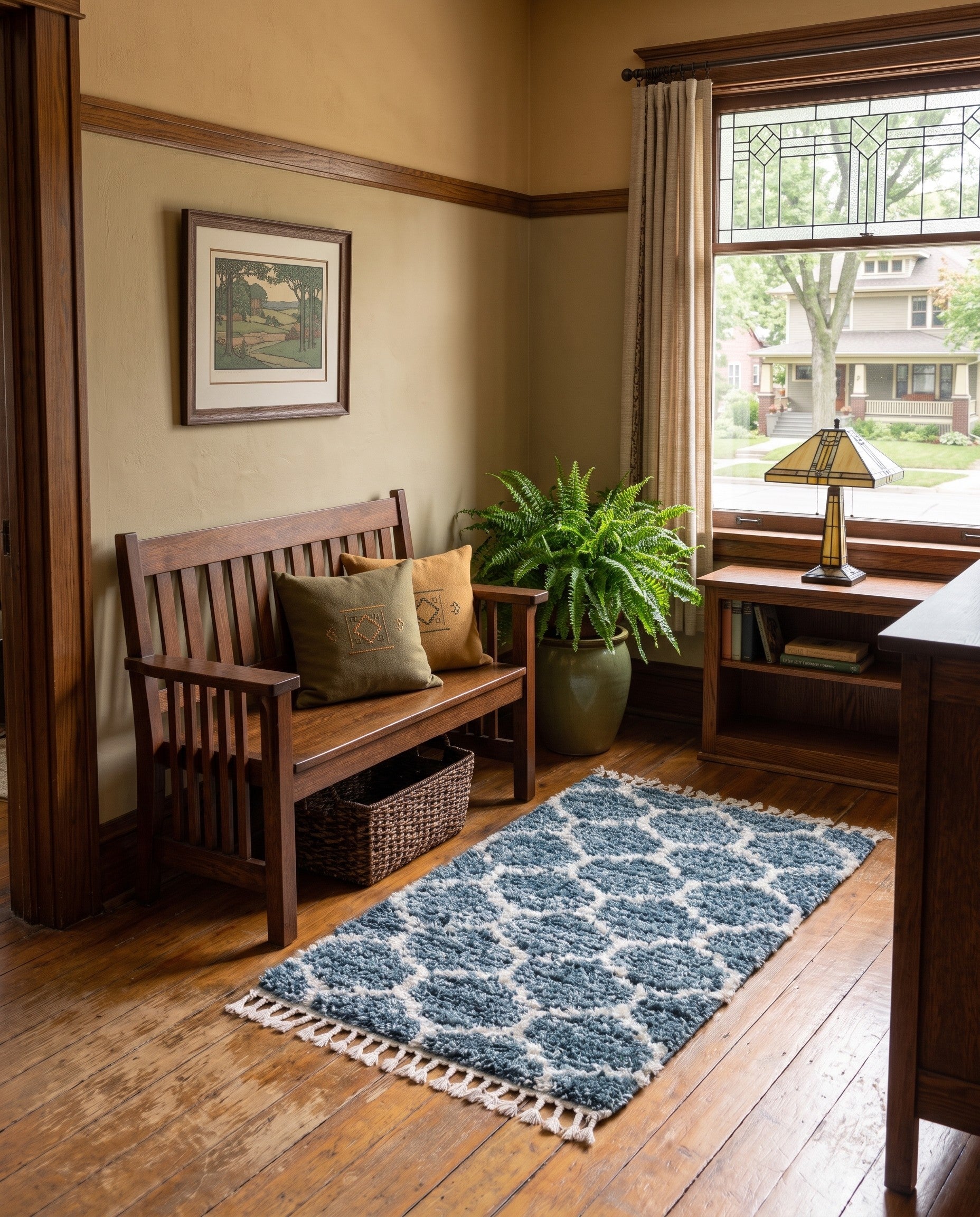 Blue Athena Shag Rug