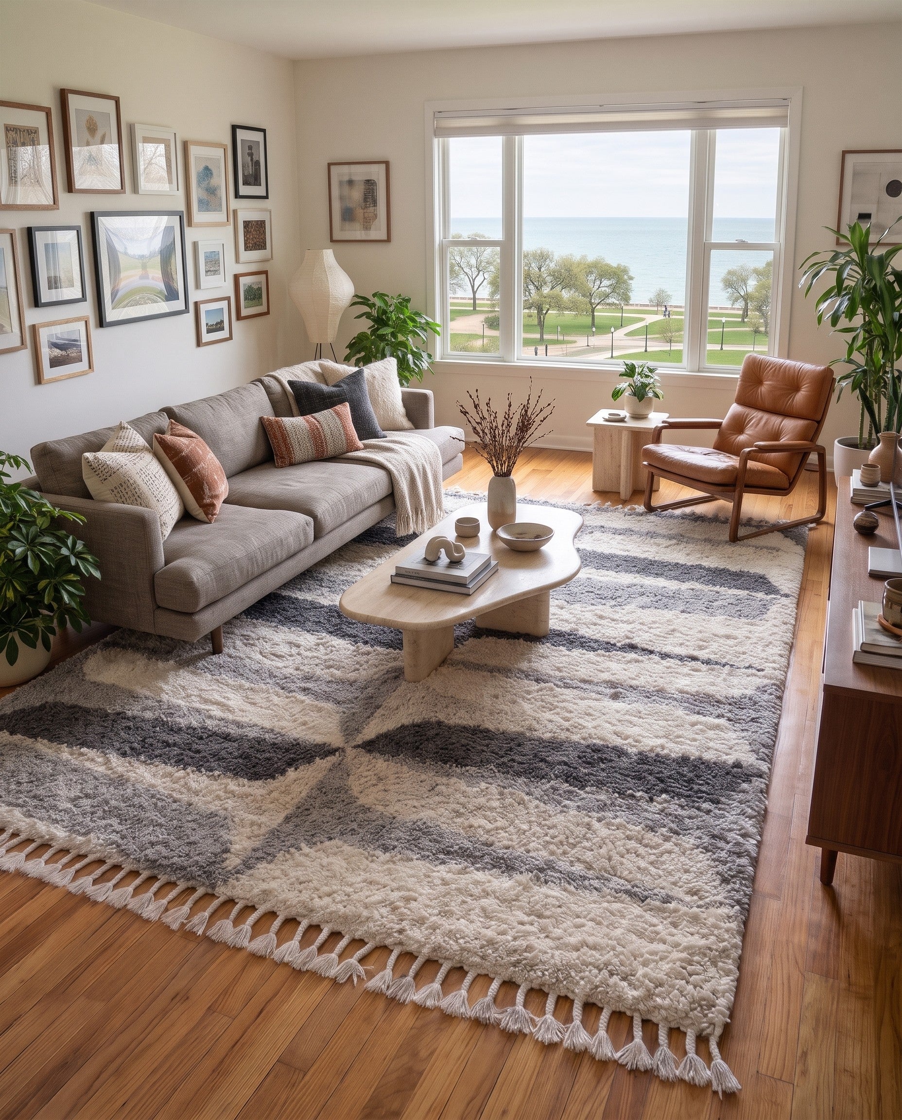 Gray Athena Shag Rug