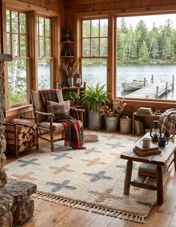 Ivory Athena Shag Rug