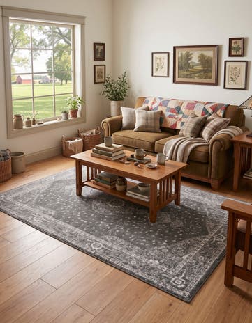 Dark Gray Dover Rug