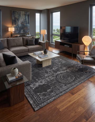 Dark Gray Dover Rug