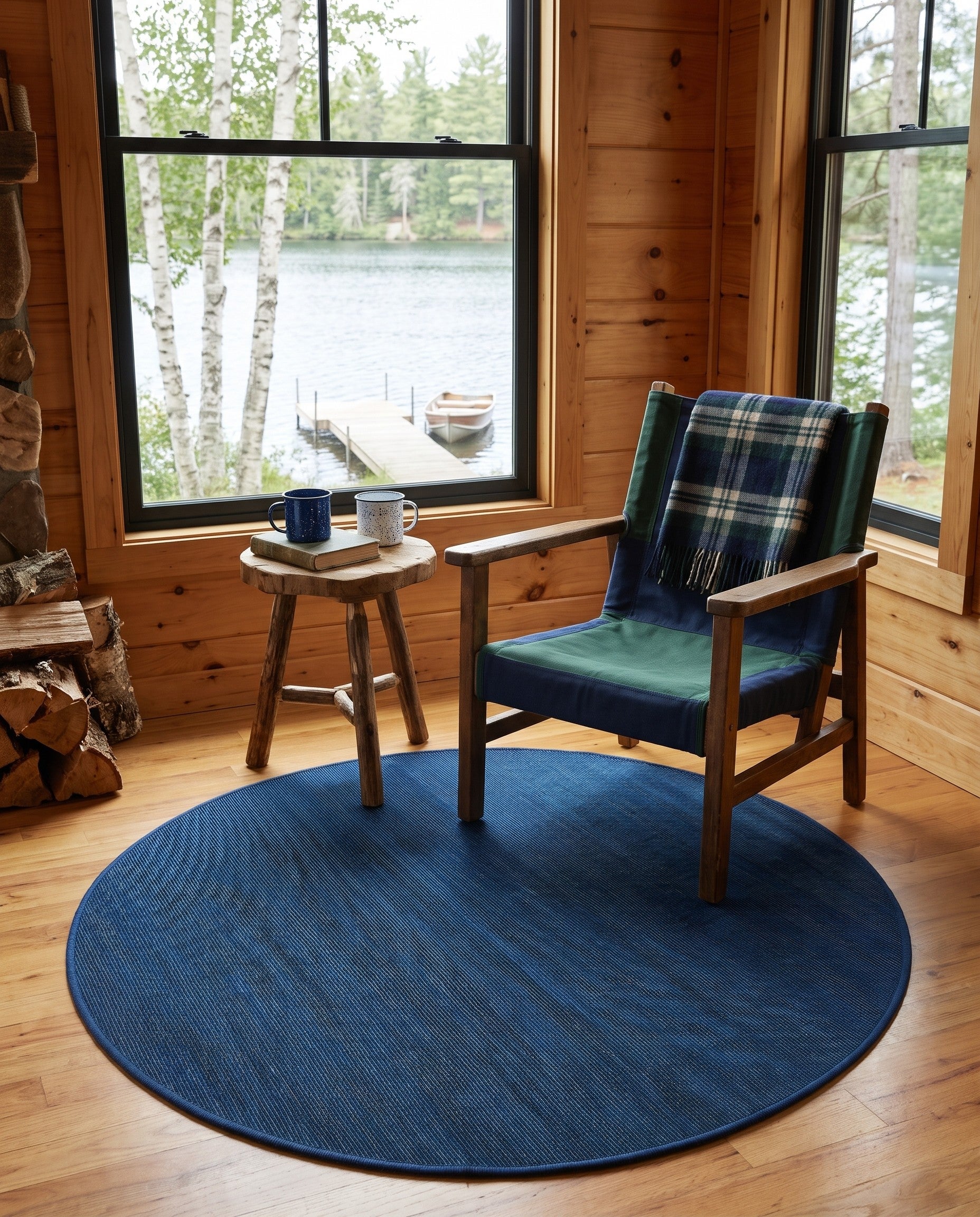Navy Blue SoHo Round Rug