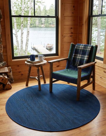 Navy Blue SoHo Round Rug