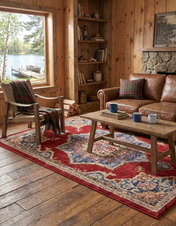 Burgundy Eden Rug
