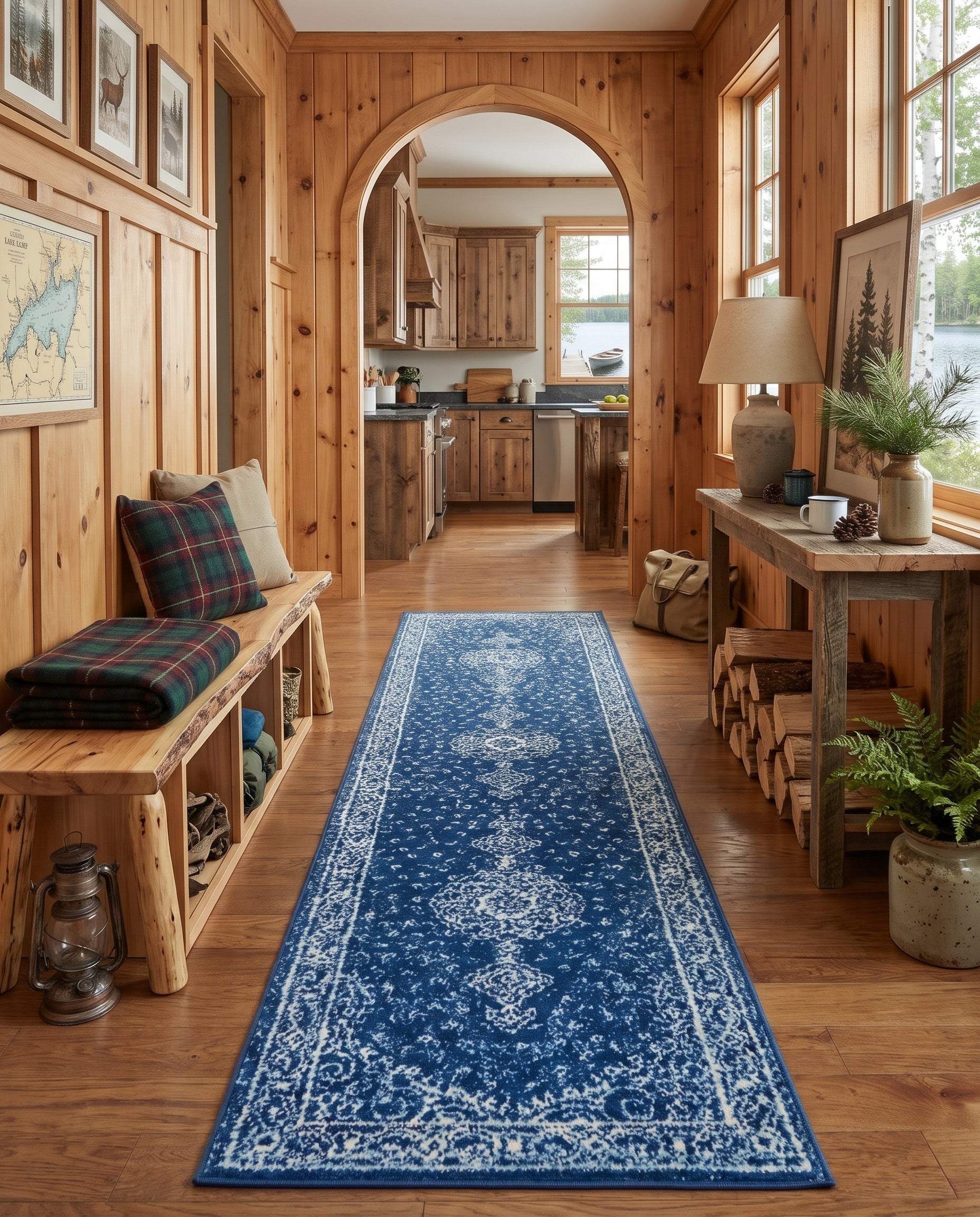 Navy Blue Dover Runner Rug