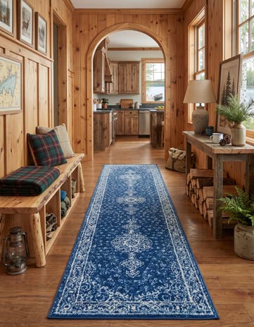 Navy Blue Dover Runner Rug