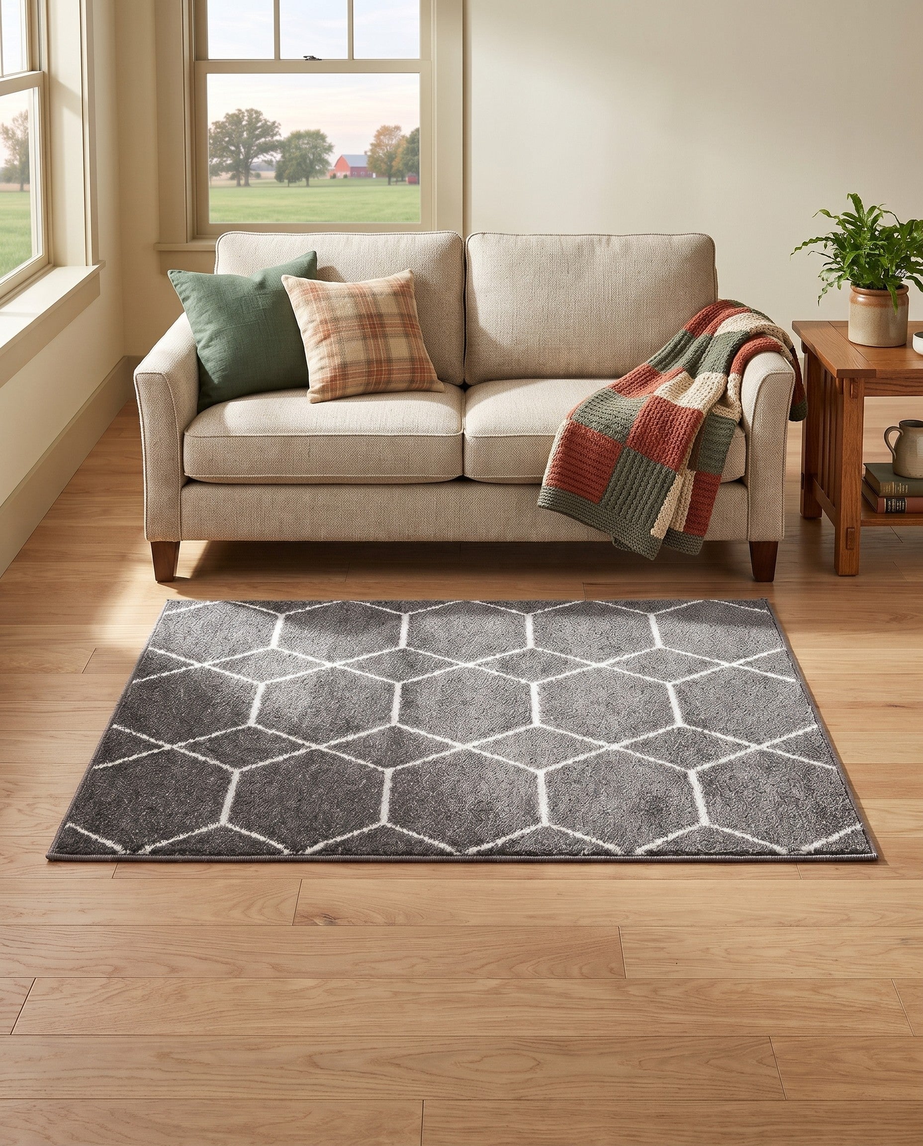3' x 5' 3 Lattice Frieze Rug