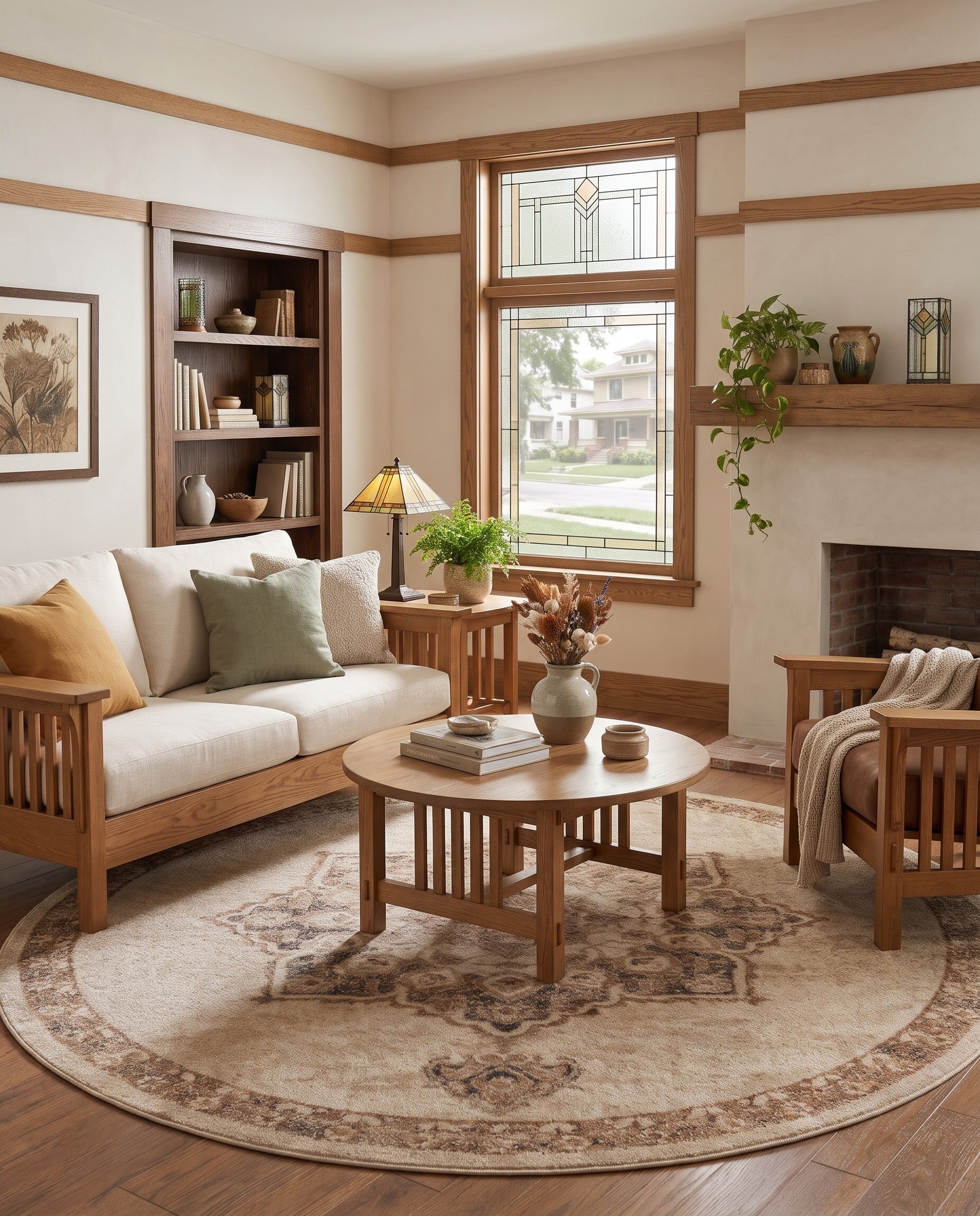 Beige Eden Round Rug