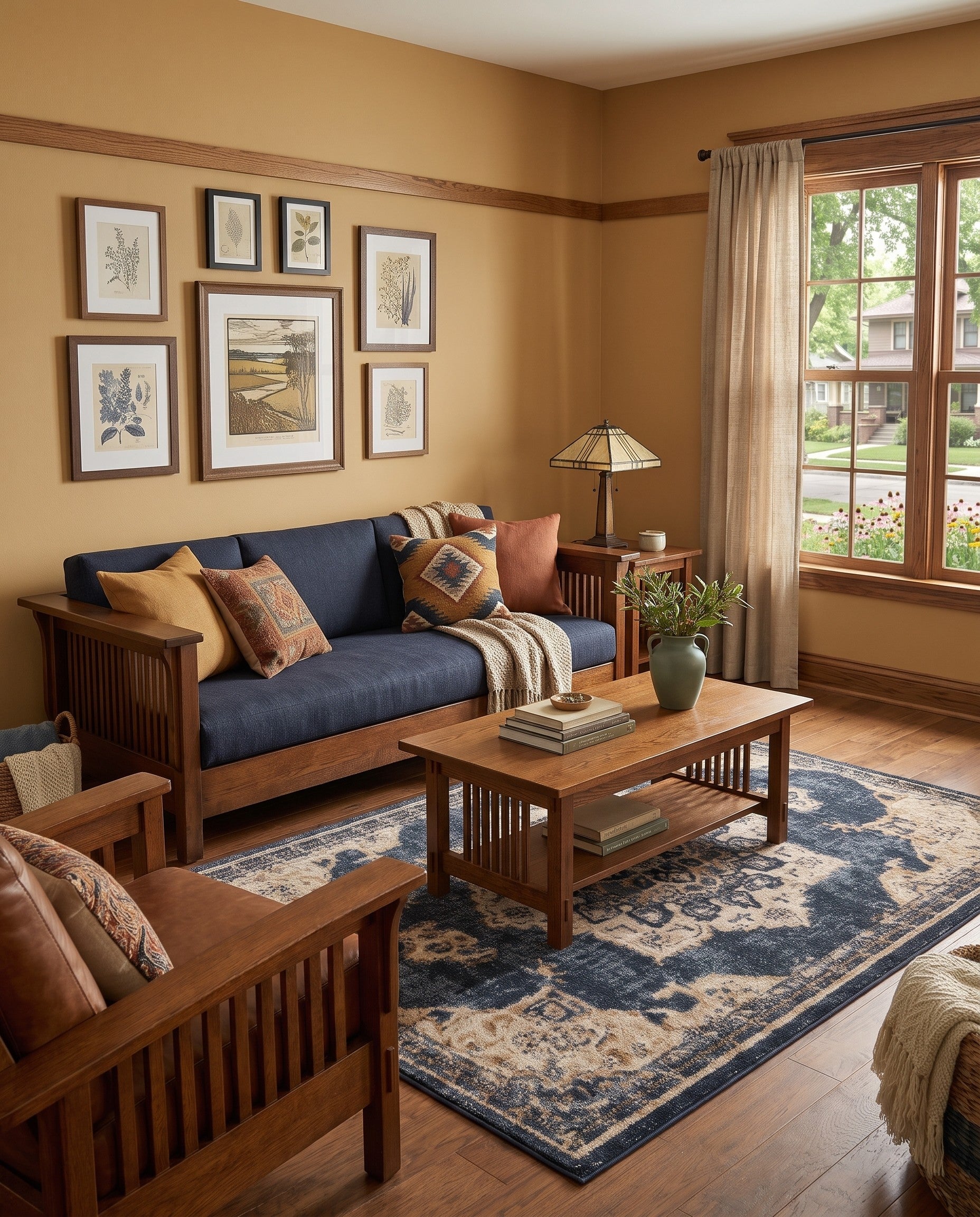 Navy Blue Eden Rug