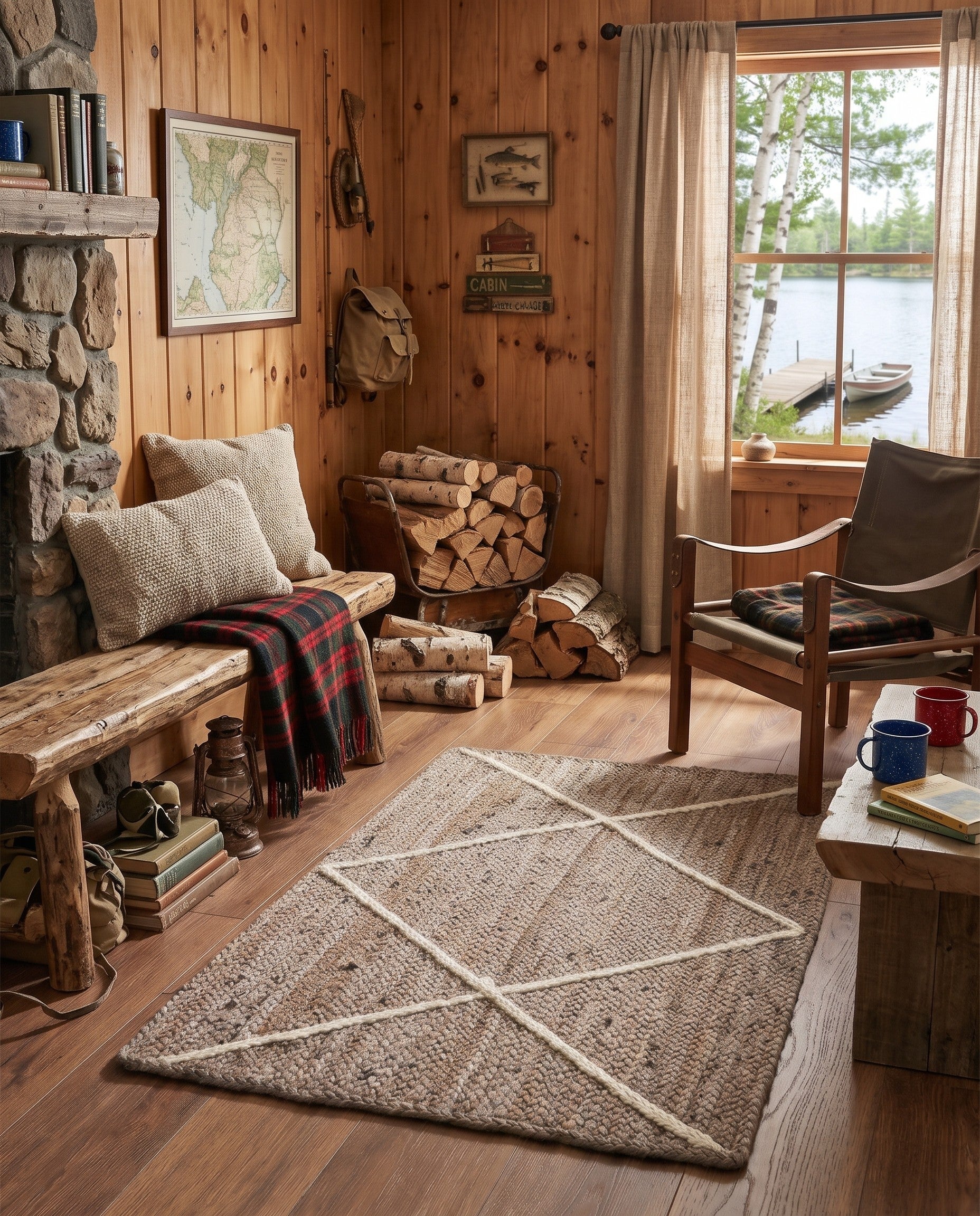 2' x 3' 1 Handmade Braided Jute Rug