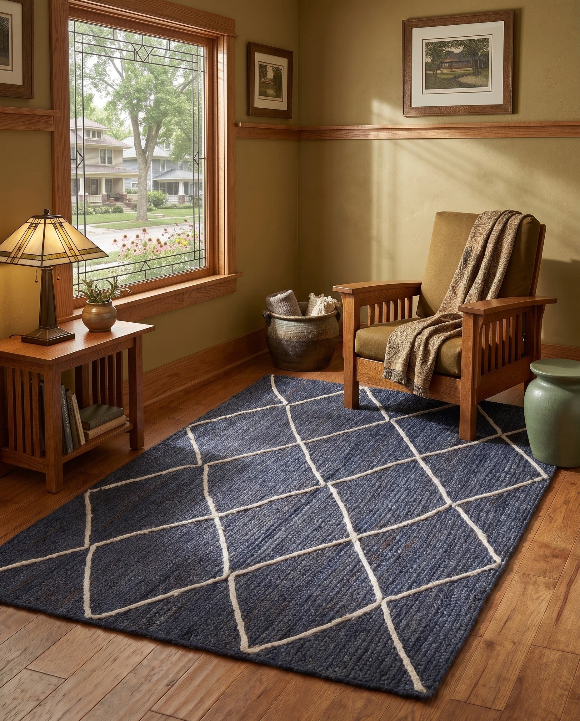 4' 1 x 6' 1 Handmade Braided Jute Rug