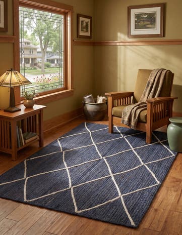 4' 1 x 6' 1 Handmade Braided Jute Rug