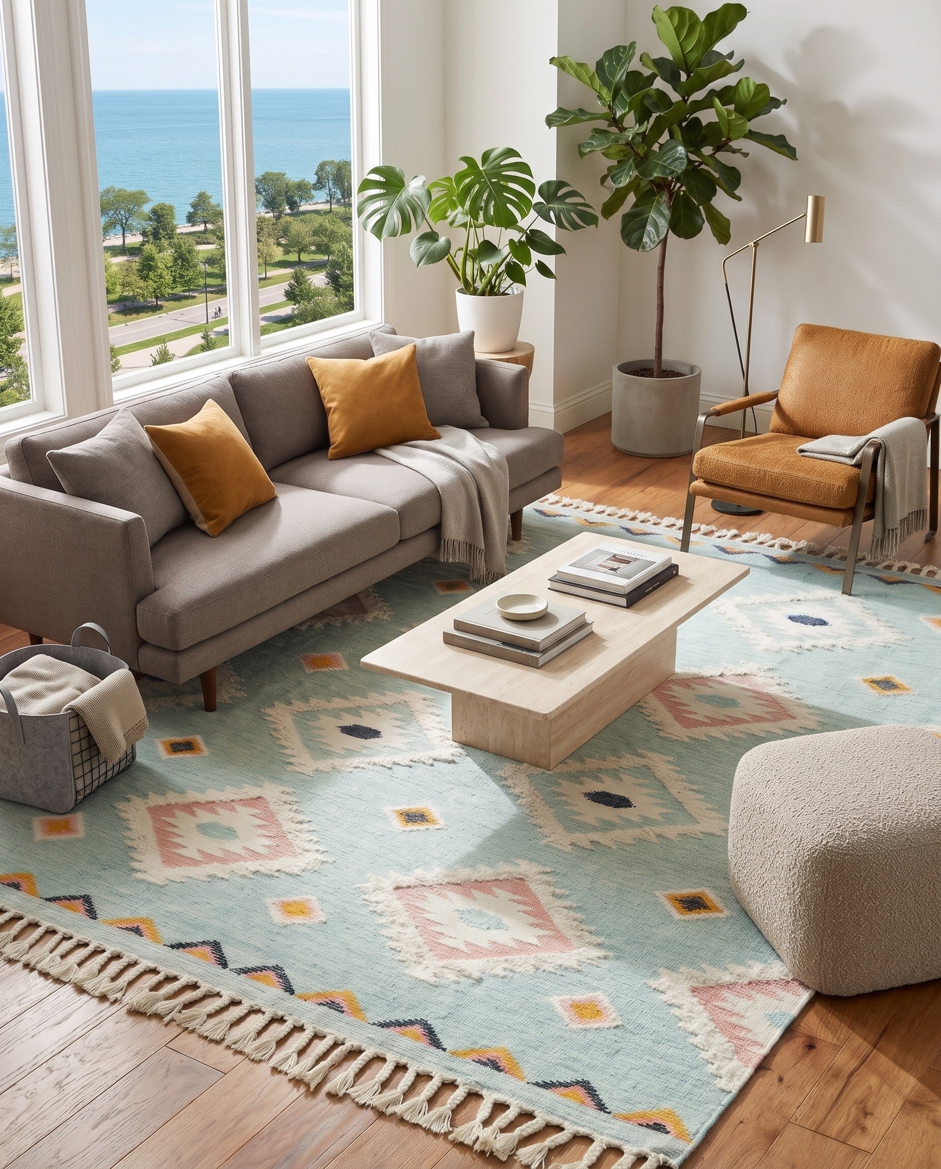 8' x 11' Hand Woven Arizona Wool Rug