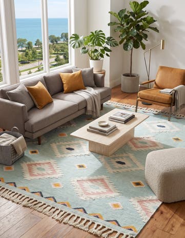 8' x 11' Hand Woven Arizona Wool Rug