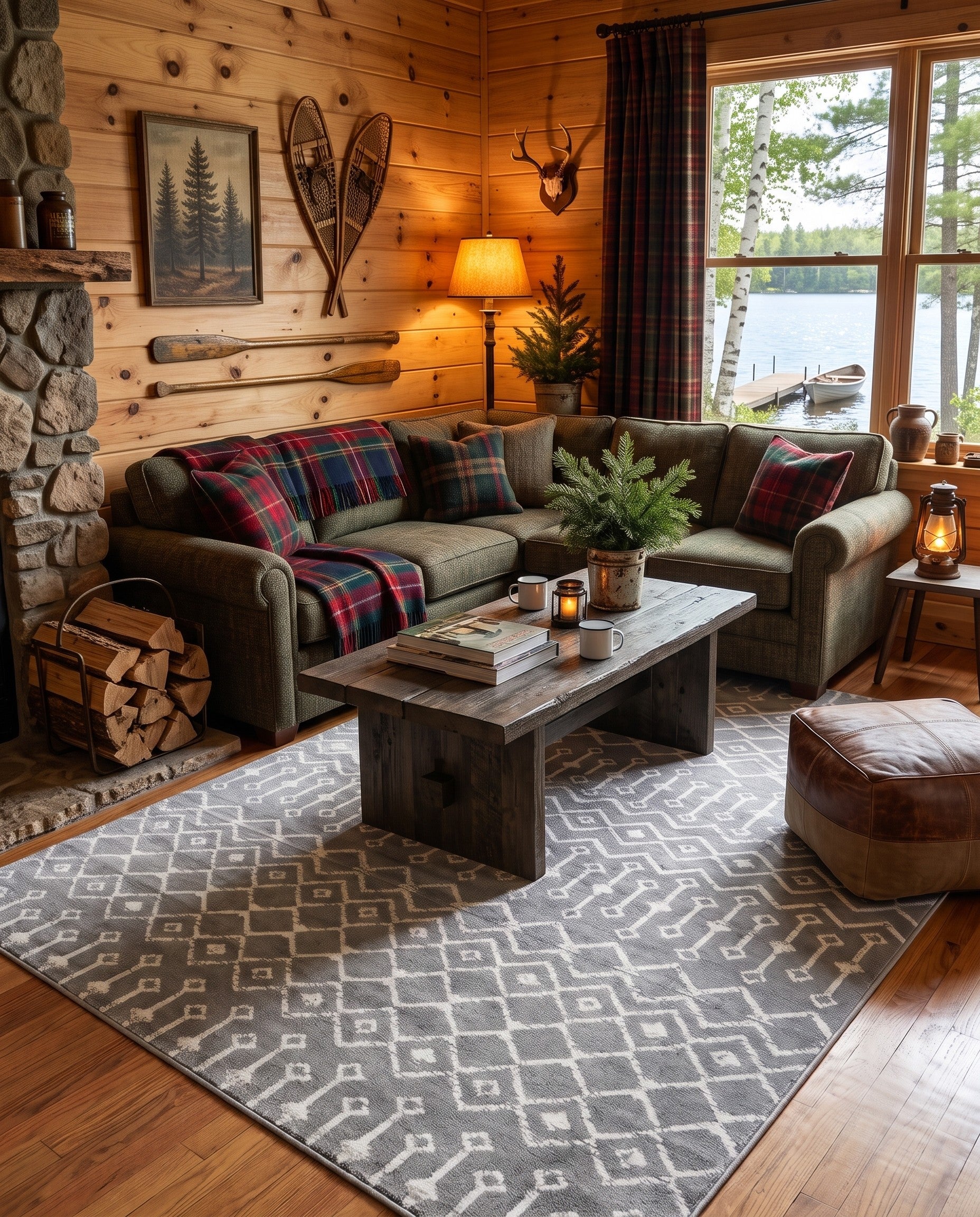 Gray Kasbah Trellis Rug