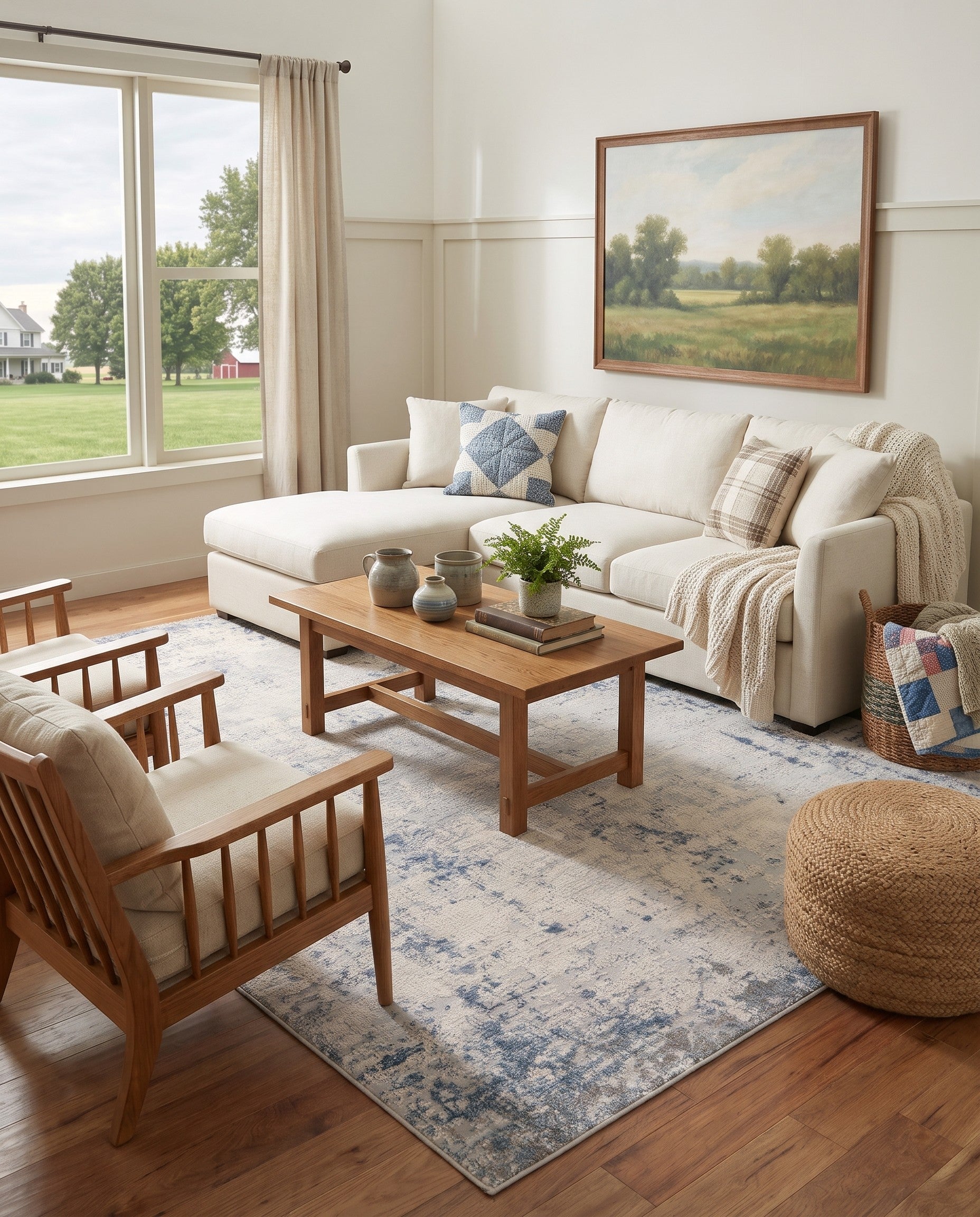 Blue Gray Caspian Rug