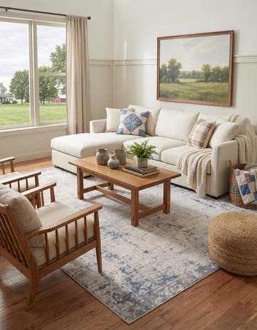Blue Gray Caspian Rug